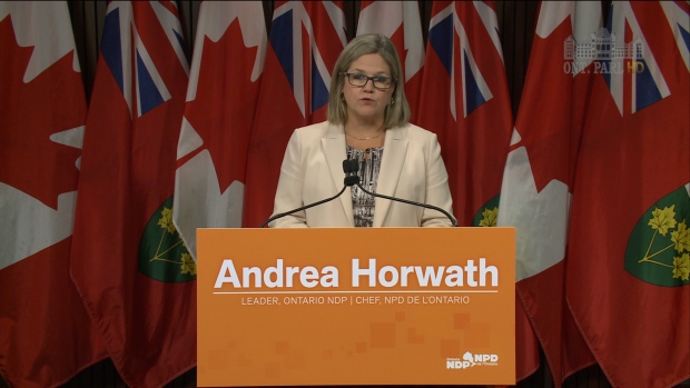 Ontario NDP Leader Andrea Horwath says the Liberal government should act immediately to reduce hydro bills instead of waiting until Jan. 1. (CBC)