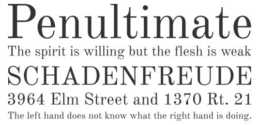 A serif font sample for the font Old Standard