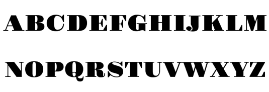 A serif display font sample for Gravitas one