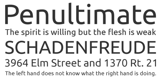 A sansserif font sample for the Font UBuntu