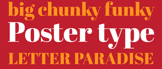 A serif display type font sample for Abril Fatface